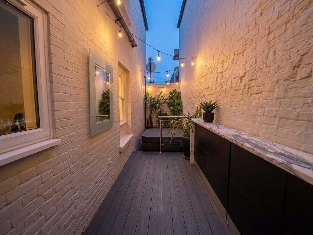 Hastings House private deck with hot tub and BBQ